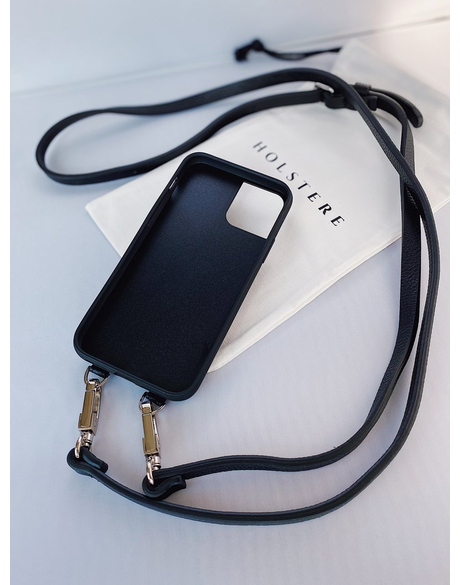 The Manhattan Azure  Genuine Pebbled Leather iPhone Case