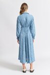 The Shirred Waist Shirt Dress (Blue Gingham)