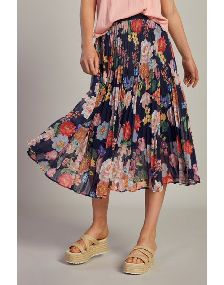 Budding Romance Skirt (Navy Multi) - Labels-Madly Sweetly : Just ...