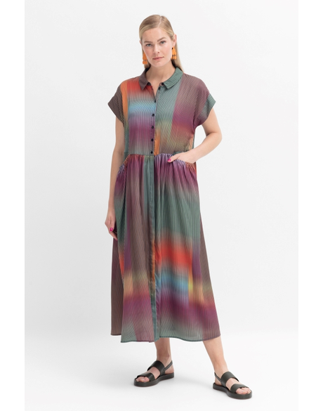 Limma Shirt Dress (Olive Vissen Print)