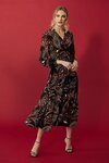 Paisley Midi Dress (Black Multi)