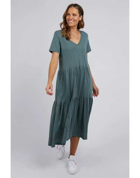 Gigi Tiered Midi Dress (Rosemary)