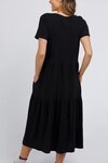 Gigi Tiered Midi Dress (Black)