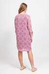 Dress, Tie Sleeves (Hot Pink Mosaic)