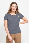 Tee, Round Neck (Stripe Heart)