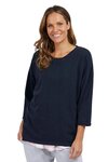 Annie 3/4 Sleeve Tee (Navy)