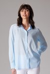 Linen Boyfriend Shirt (Sky Blue)