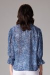 Cedar Sheer Top (Blue Animal Print)