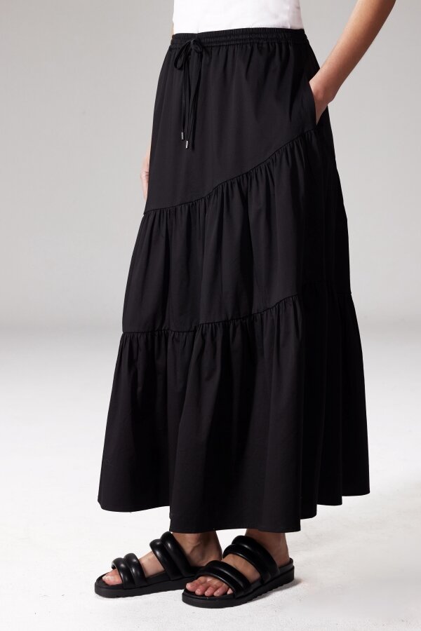 Tier Skirt Black Skirts Just Looking Duo S22 1823