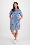 Short Sleeve Button Side Shirt Dress (Frosted Rose)