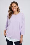 Annie 3/4 Sleeve Tee (Pastal Lilac)