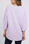 Annie 3/4 Sleeve Tee (Pastal Lilac)