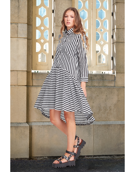 Seeing Stripes Dress (Black/White Stripe)