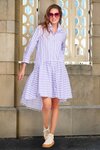 Seeing Stripes Dress (Lilac/White Stripe)