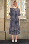 Flower Hour Dress (Navy Check)