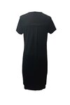 Dress, T Shirt, Pleat Back (Black)