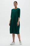 Short Sleeve Diagonal Dress (Pine Green)