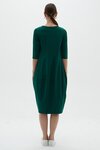 Short Sleeve Diagonal Dress (Pine Green)