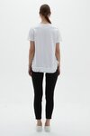 Combi Ruffle Hem Tee (White)