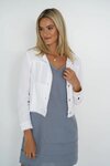 Isabella Linen Jacket (White)