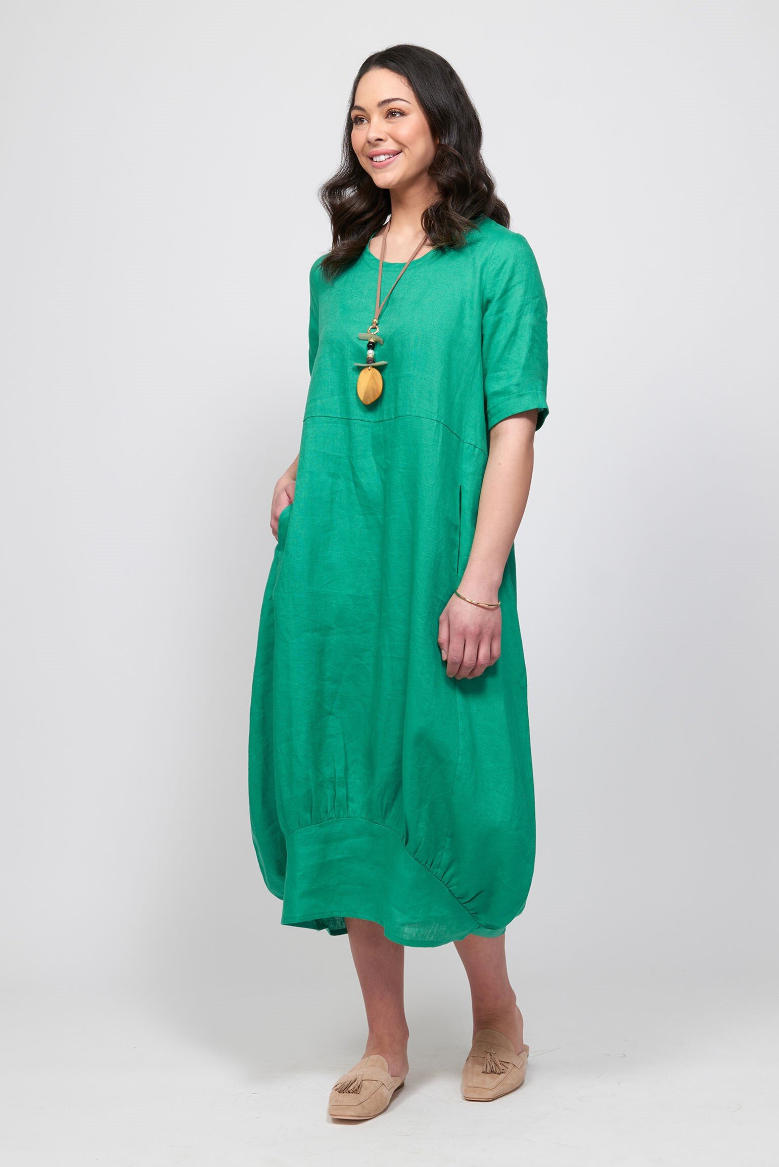 Dress Maxi Cocoon Green Labels Preen Just Looking Preen S22