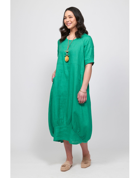 Dress, Maxi, Cocoon (Green)