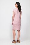 Dress, Cap Sleeve, Rib Detail (Dusky Pink)