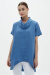 Cowl Neck Tunic (Coastal Blue)