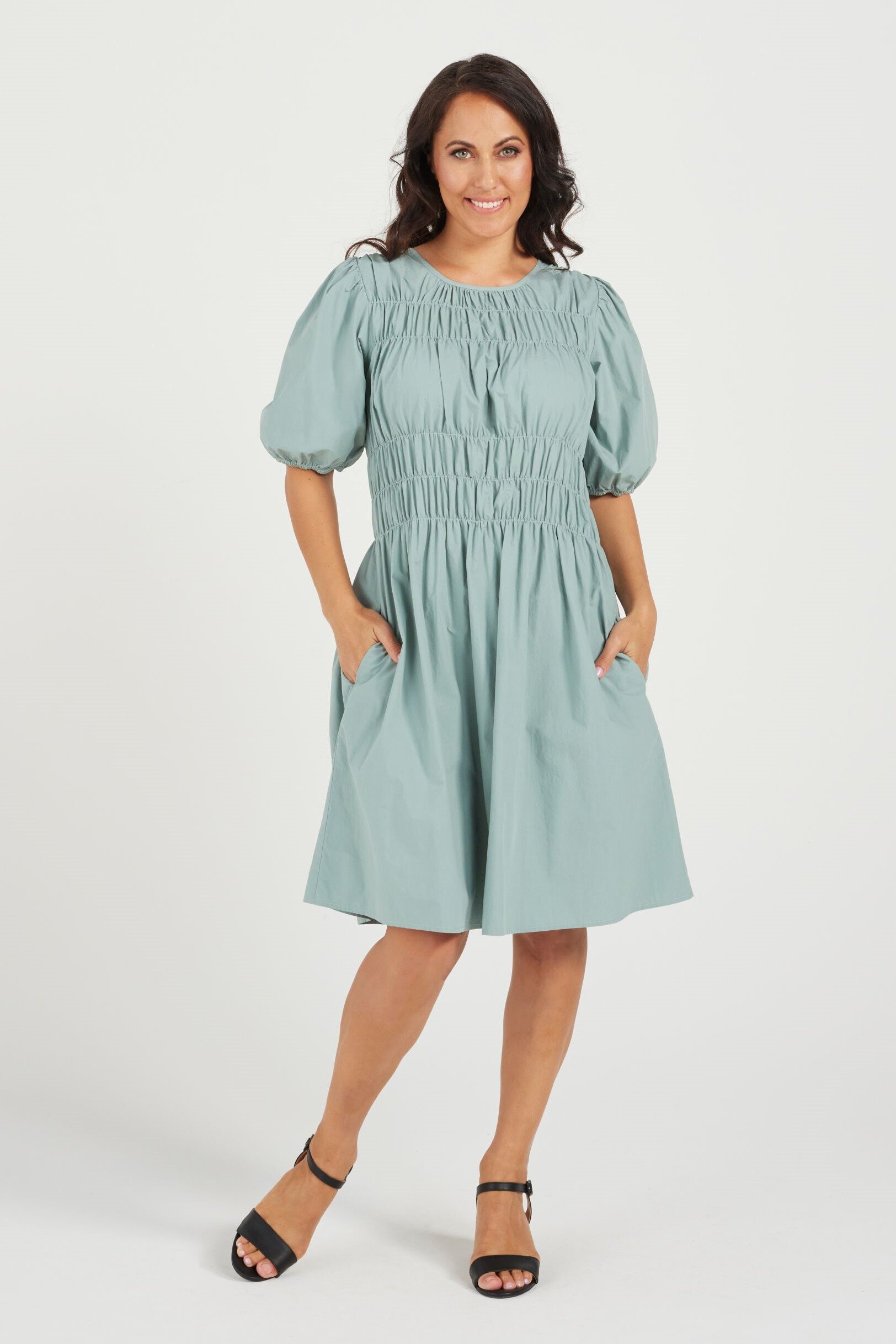 Mika Dress (Seafoam) - Dresses : Just Looking - Zafina S22 Sale S22