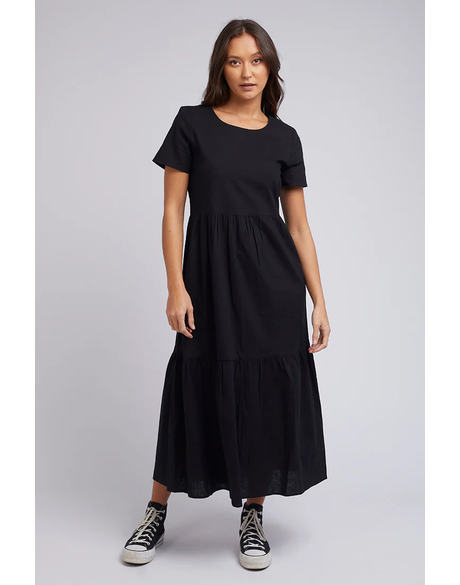 Stella Midi Dress (Black)