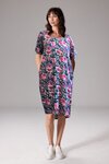 Daniella Printed Dress (Blue Peony Floral)