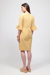 Dress, Gathered Waist (Mustard Check)