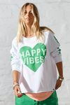 Happy Vibes Sweat (White)