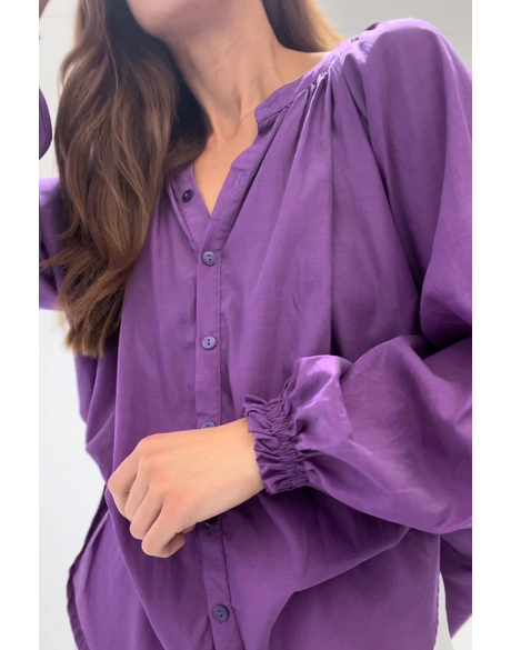 Greta Blouse (Electric Purple)