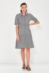 Acrobat Gingham Kirby Dress (Black)