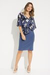 Chiffon Overlay Dress (Blue/Multi)