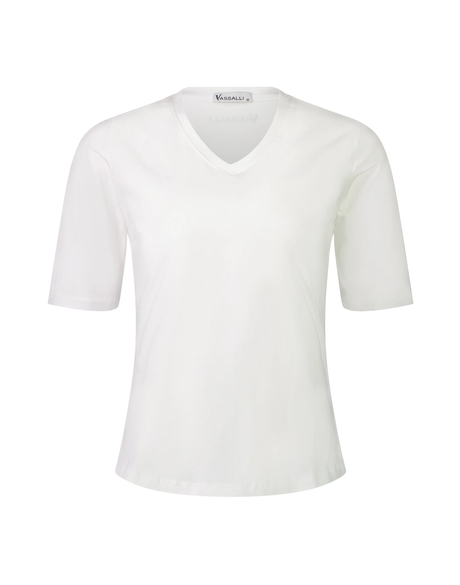 V Neck Tee (White)