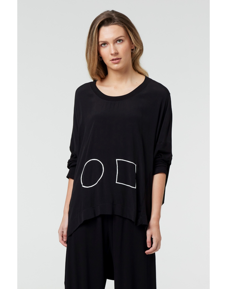 Media Drape Sweater (Black)