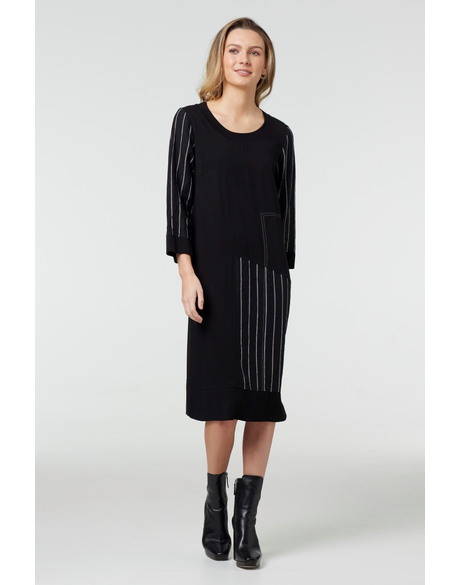 Vista Panel Dress (Black)