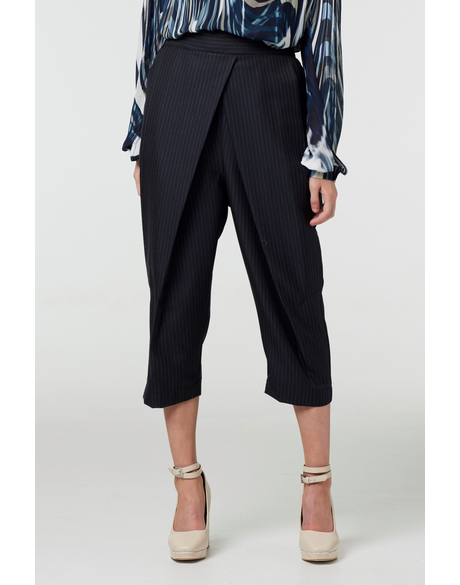 Wool Origami Gaucho Pant (Multi)