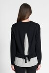 Jumper, Tie Back (Stripe/Black)