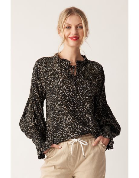 Lina Blouse (Black Print) - Labels-Lemon Tree : Just Looking - Lemon ...