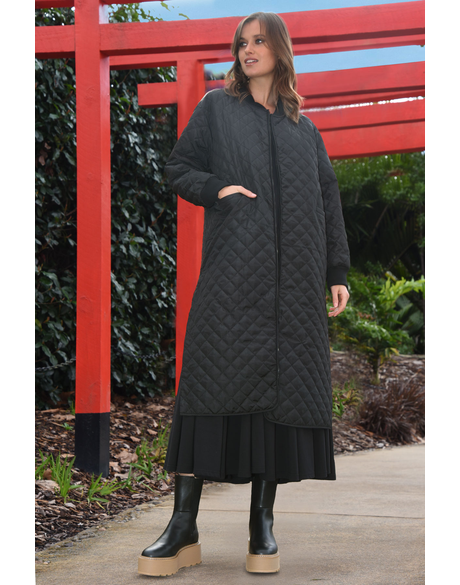 Puff Piece Coat (Black)