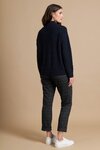 Jumper, Jacquard Funnel Neck (Black)