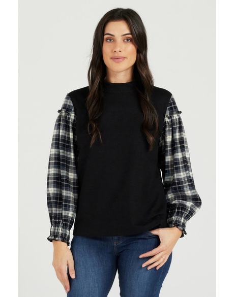 Ylona Top (Black Check)