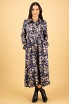 Long Shirt Dress w Waist Panel (Flora)