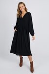 Lottie Midi Dress (Black)