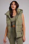 Remi Luxe Puffer Vest (Khaki)