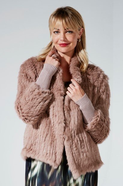 Rose hot sale fur jacket