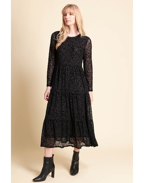 Dress, Long Sleeve, Tiered Hem (Matchsticks)